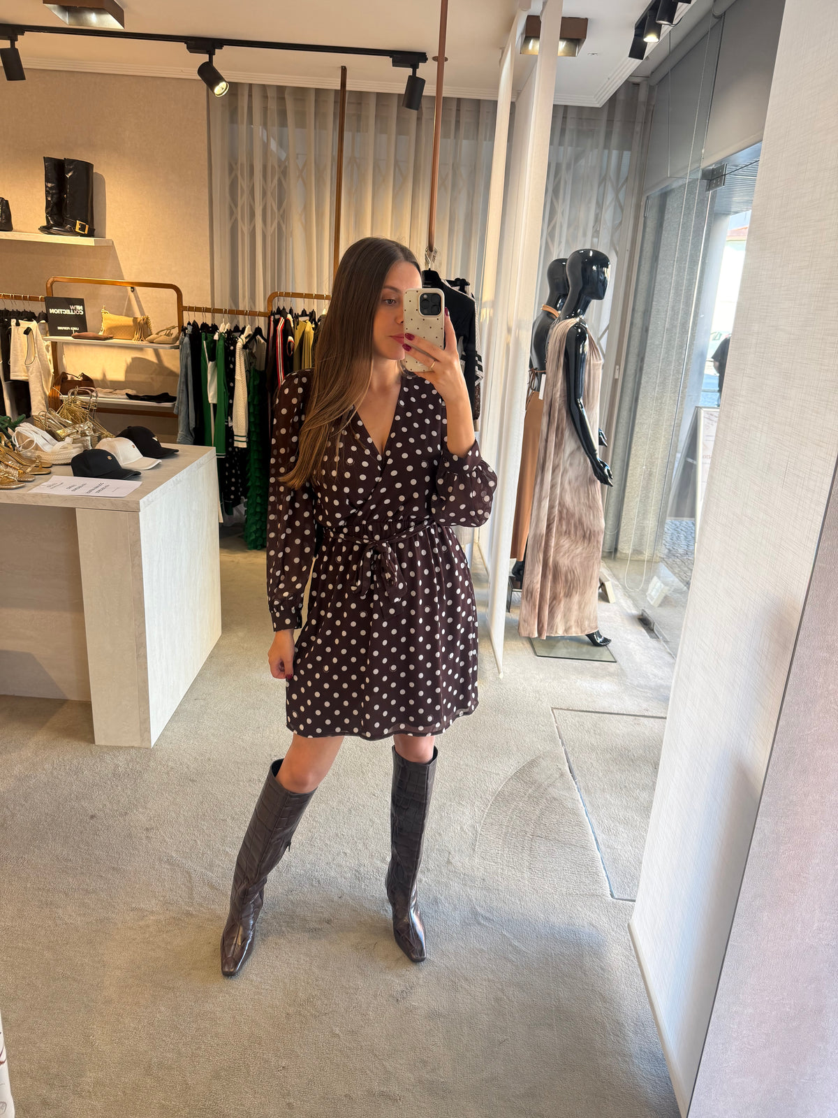 Vestido bolinhas Denny Rose