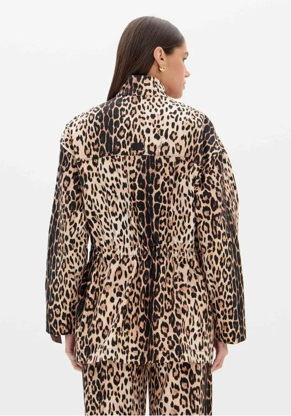 Parka Oversize Animal Print Lança Perfume