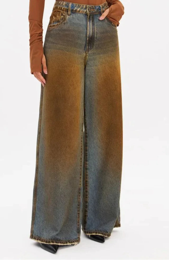 Calça Jeans Wide Leg Lança Perfume