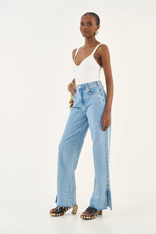 Calça Jeans Wide Leg Juliette Colcci