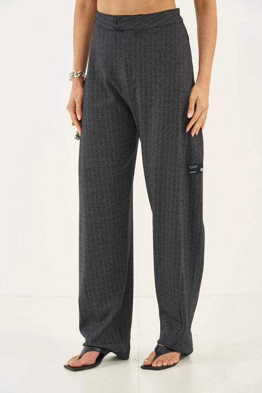 Calça Ballon Listrada Alfaiataria Colcci