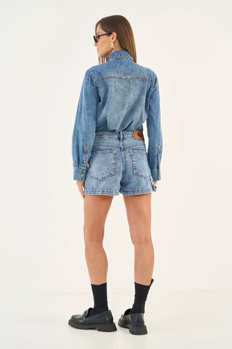 Camisa Jeans Comfort Com Faixa Para Amarrar Colcci