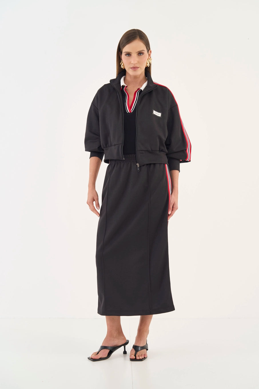 Jaqueta Comfort Com Listas No Ombro