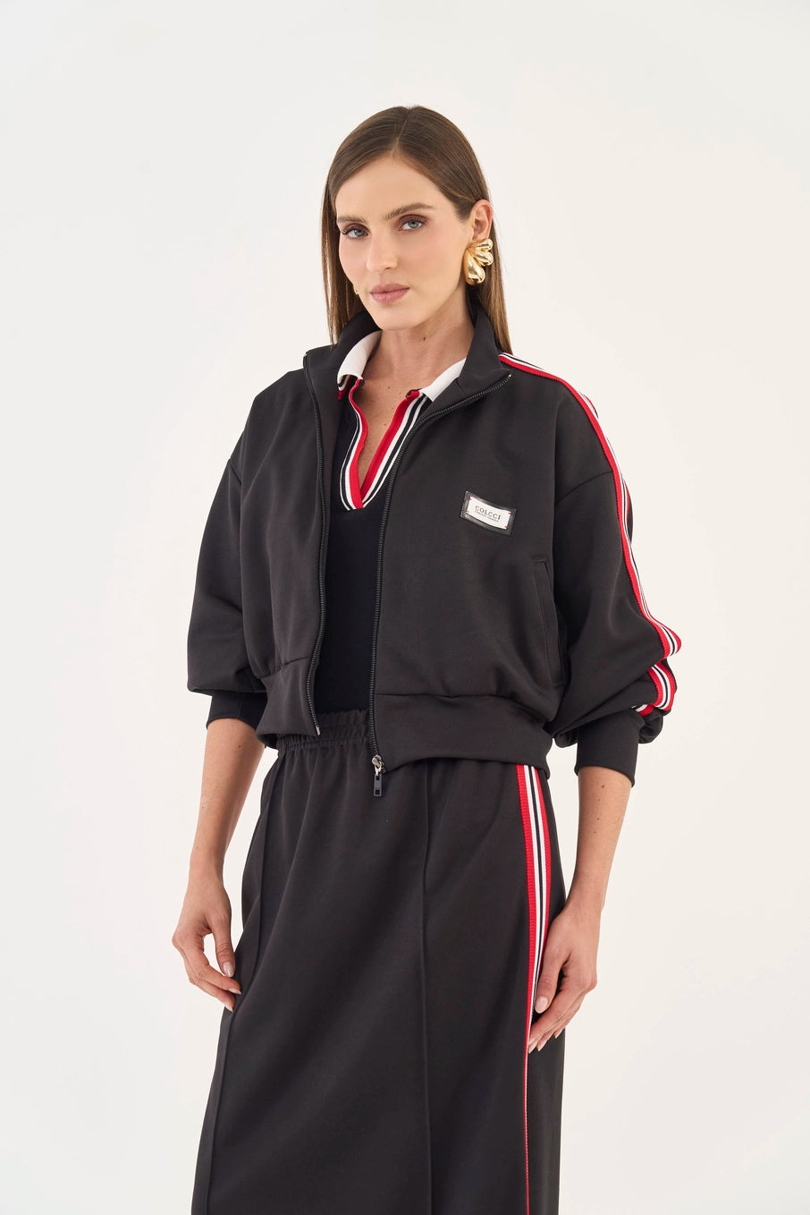 Jaqueta Comfort Com Listas No Ombro