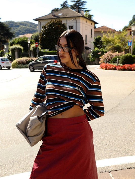 Camisola manga comprida às riscas Colcci