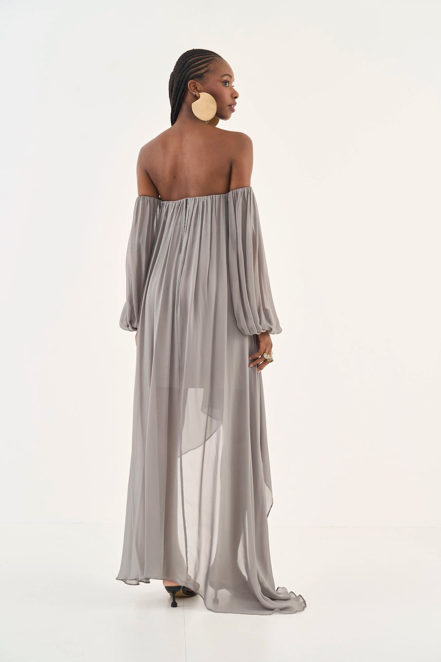 Vestido Mullet Ombro A Ombro Fluido Colcci