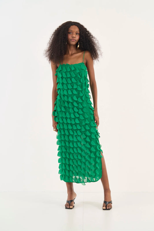 Vestido Midi Comfort Com Aplicação Colcci
