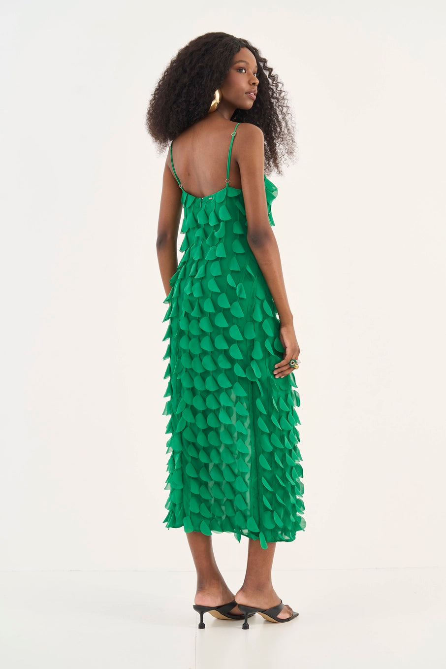 Vestido Midi Comfort Com Aplicação Colcci