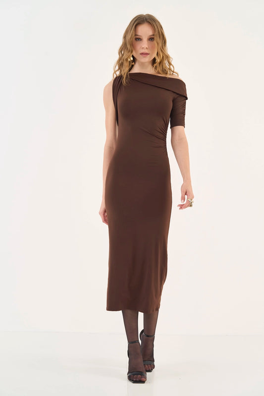 Vestido Midi Slim Assimétrico Colcci