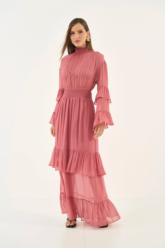 Vestido Chiffon Midi Loose Colcci
