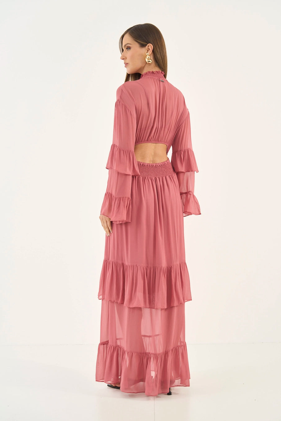 Vestido Chiffon Midi Loose Colcci