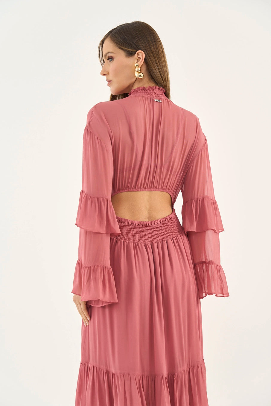 Vestido Chiffon Midi Loose Colcci
