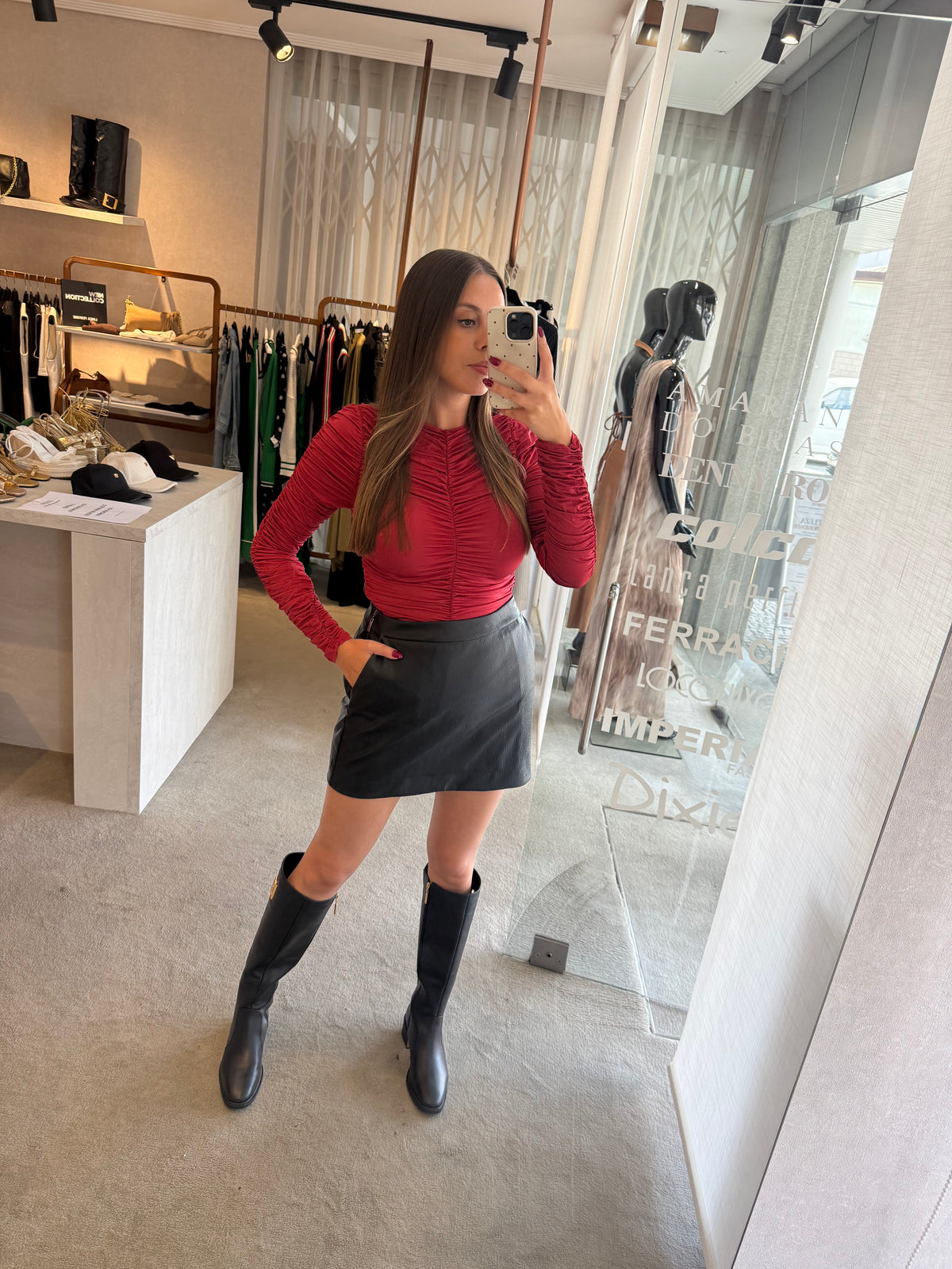Saia Mini Em Pu Colcci