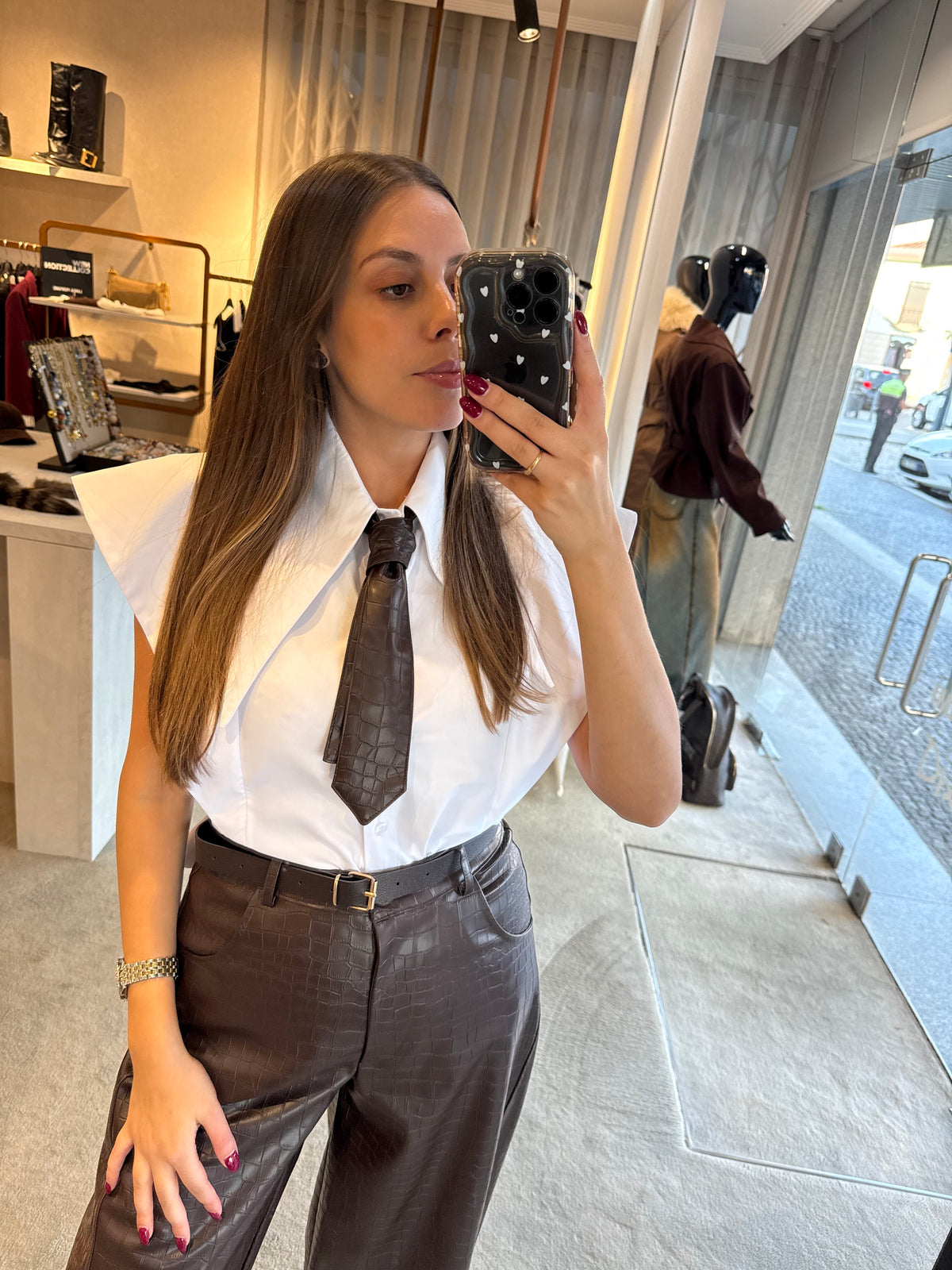 Camisa com gravata HAVEONE