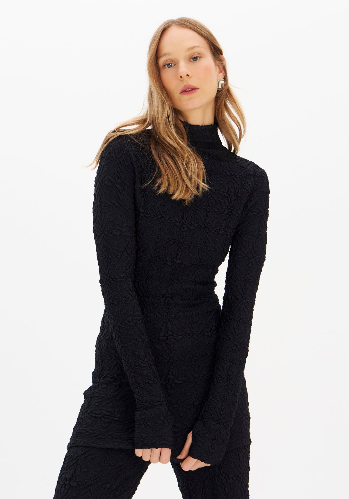 Blusa em malha texturizada Lança Perfume