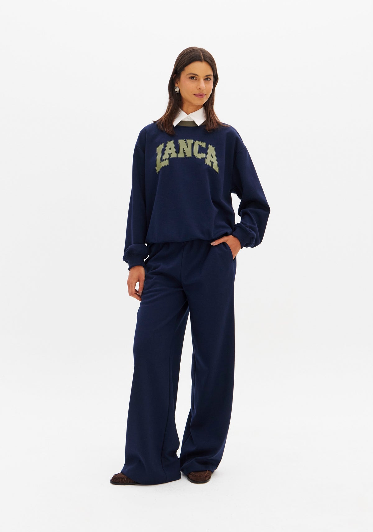 Camisola com gola de Camisa Lança Perfume
