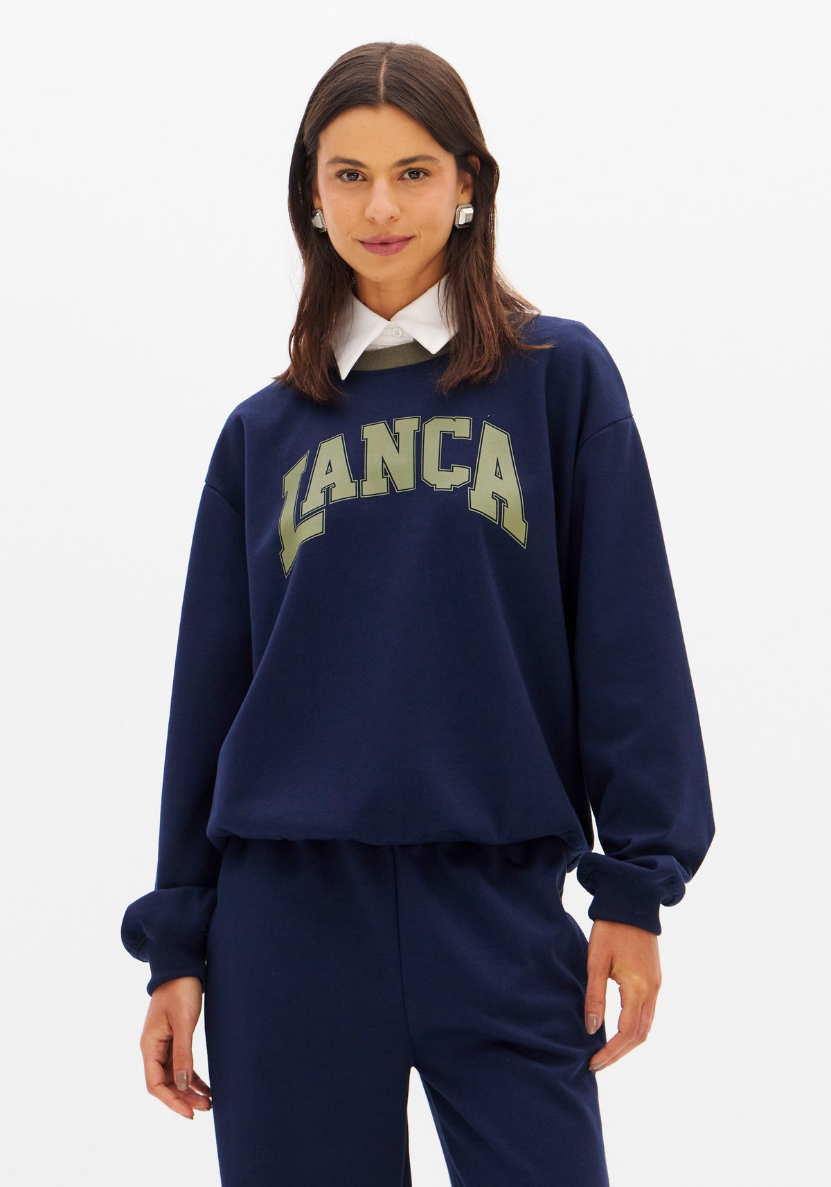 Camisola com gola de Camisa Lança Perfume