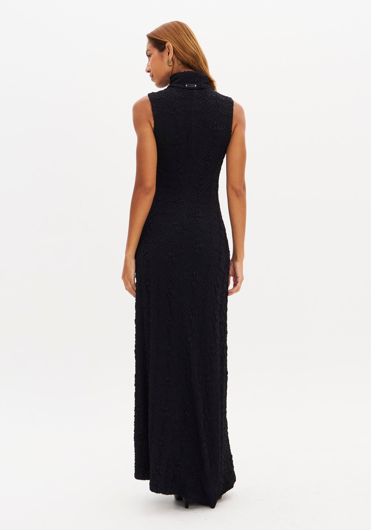 Vestido com textura Lança Perfume
