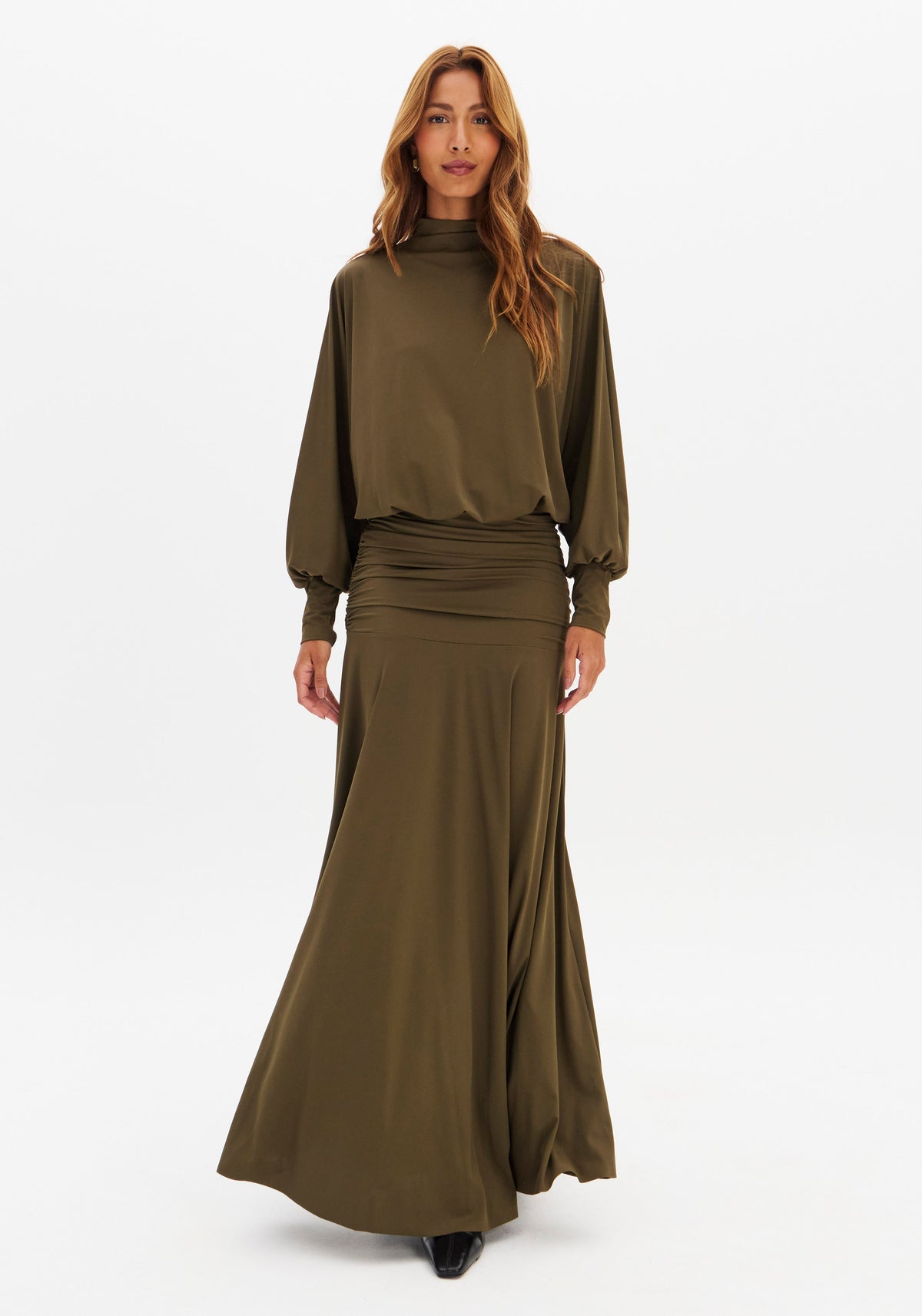 Vestido Longo com gola Lança Perfume