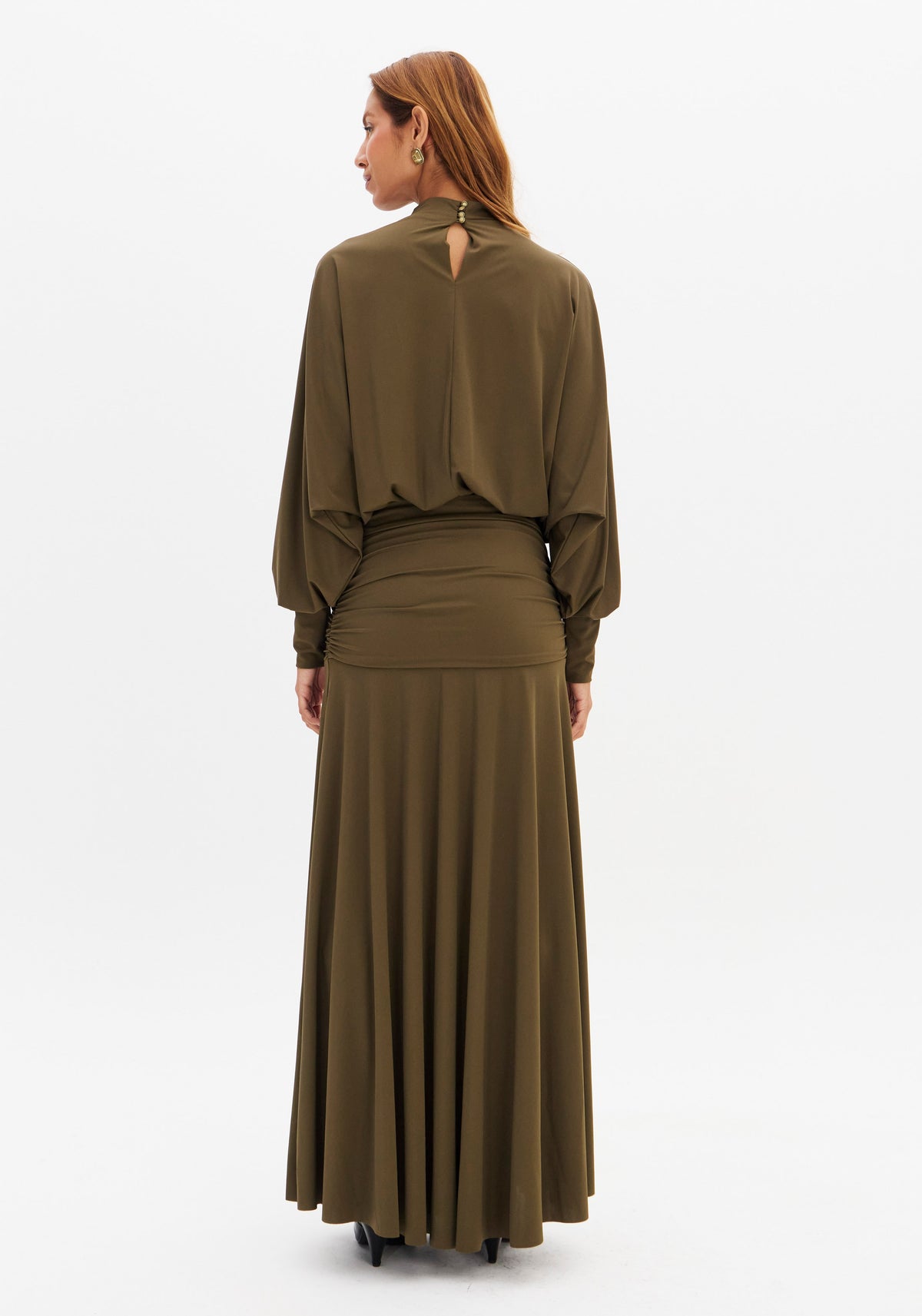 Vestido Longo com gola Lança Perfume