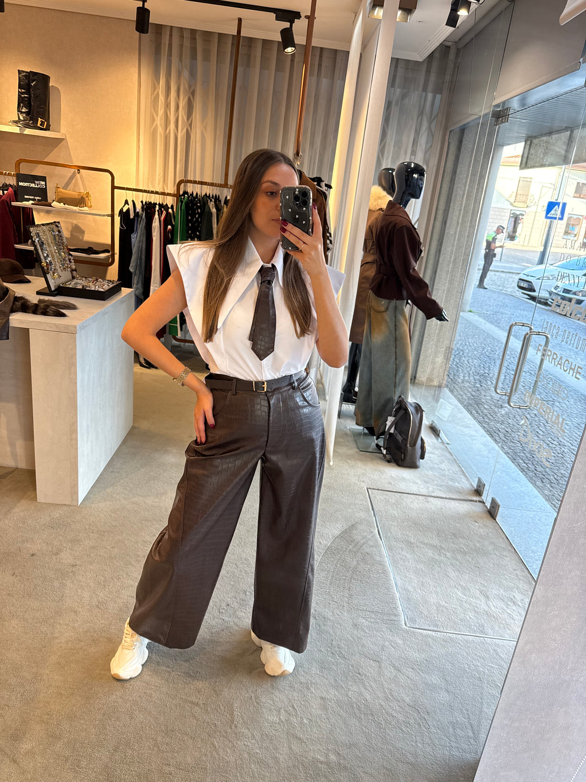 Camisa com gravata HAVEONE