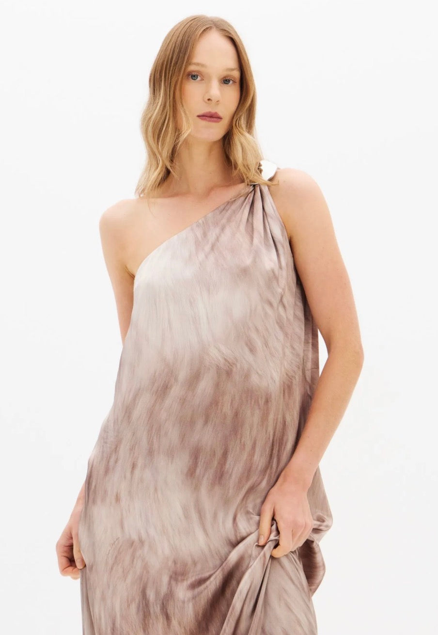 Vestido Longo Ombro único Lança Perfume