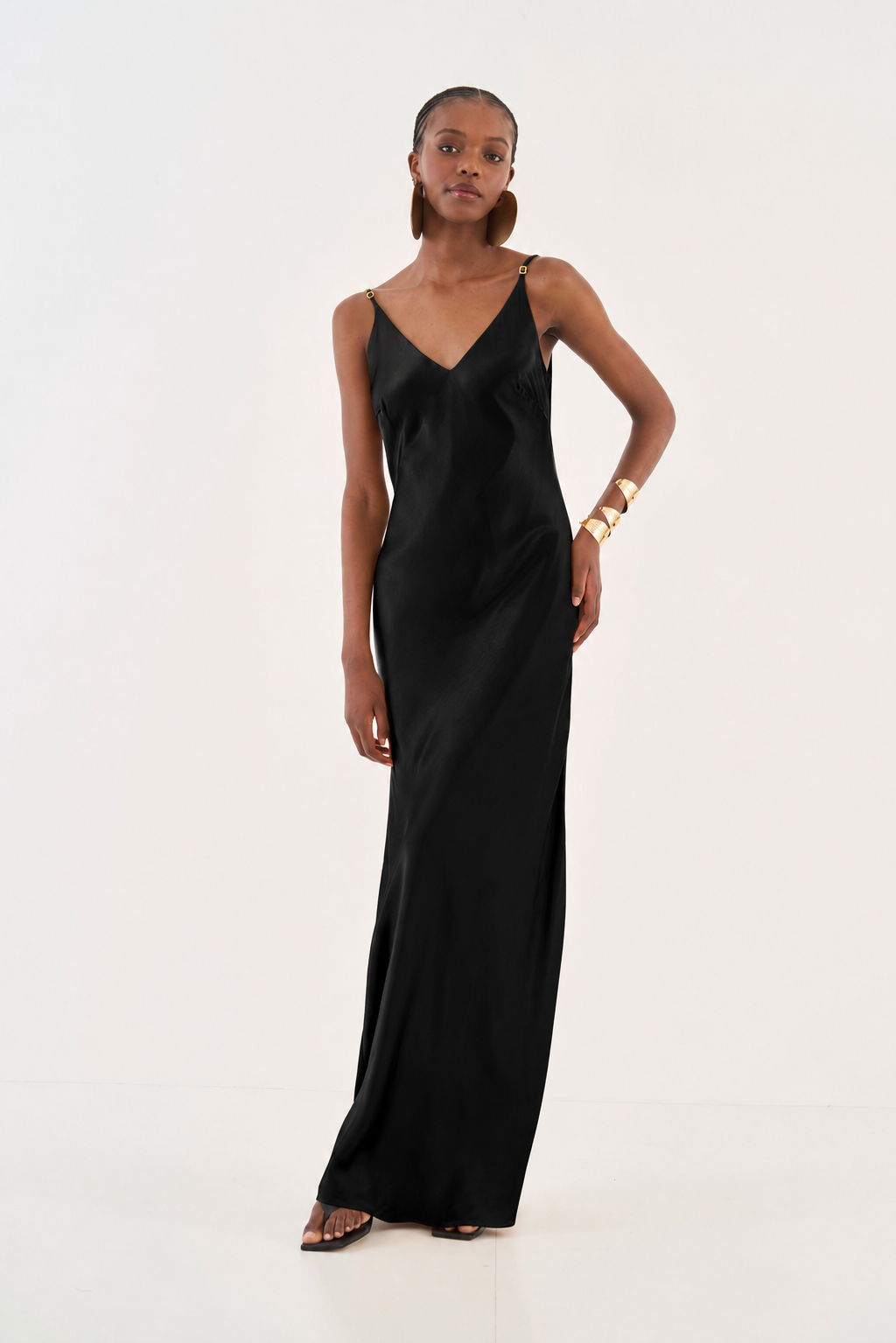 Vestido Longo Acetinado Colcci