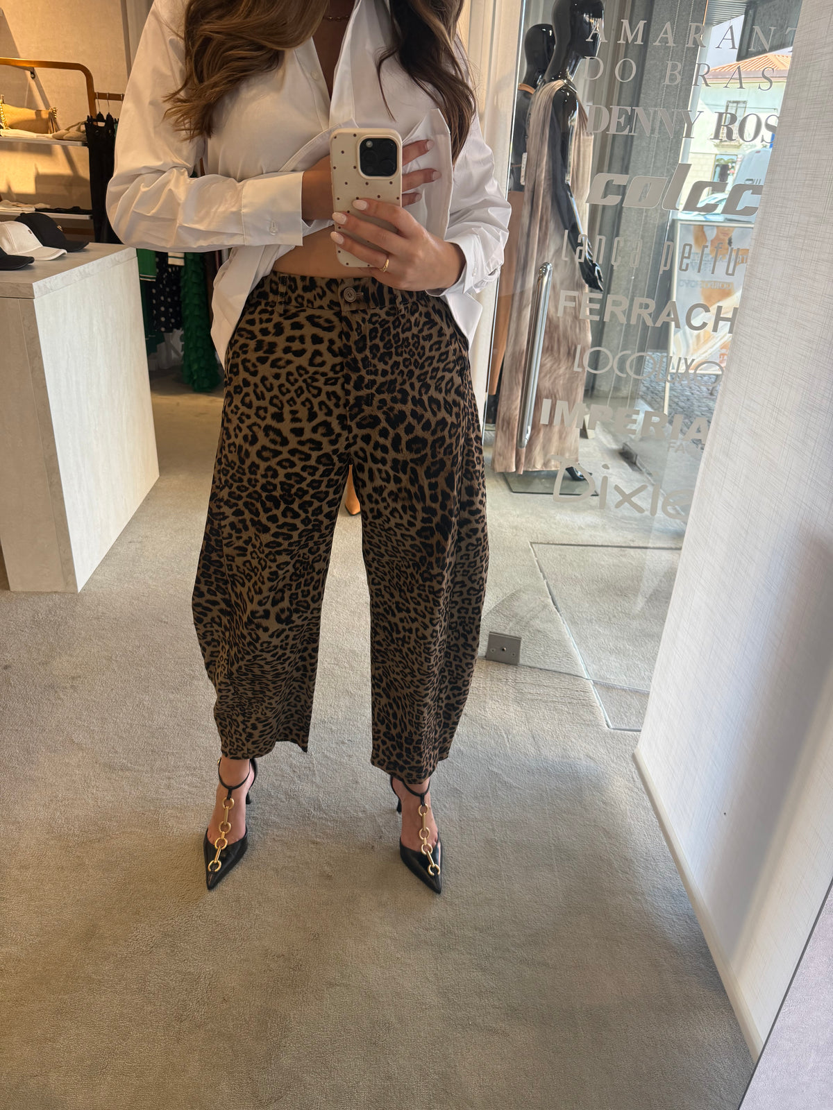 Calças animal Print Imperial