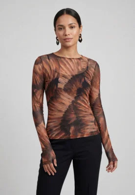Blusa Manga Comprida Estampada Lança Perfume