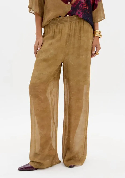 CALÇA WIDE LEG ESTAMPADA LANÇA PERFUME