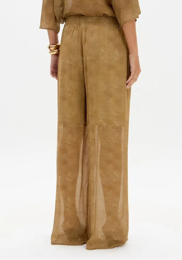 CALÇA WIDE LEG ESTAMPADA LANÇA PERFUME