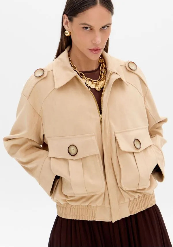 BOMBER COM BOLSOS LANÇA PERFUME