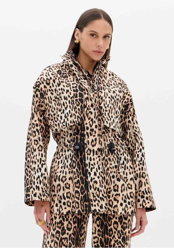 Parka Oversize Animal Print Lança Perfume