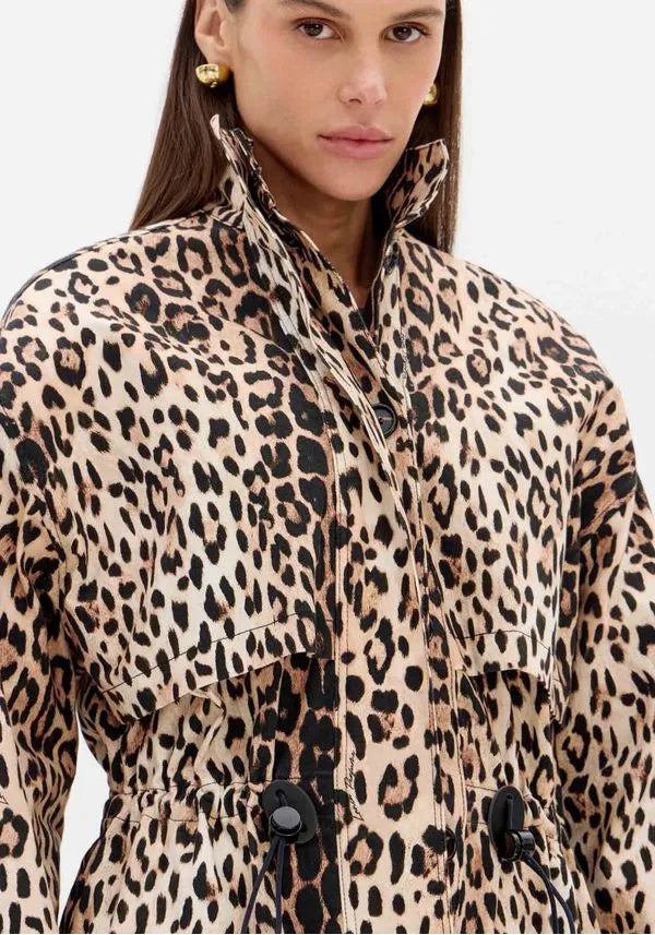 Parka Oversize Animal Print Lança Perfume