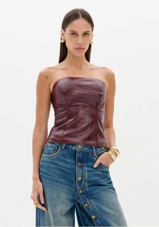 Top Corset com decote Reto Lança Perfume