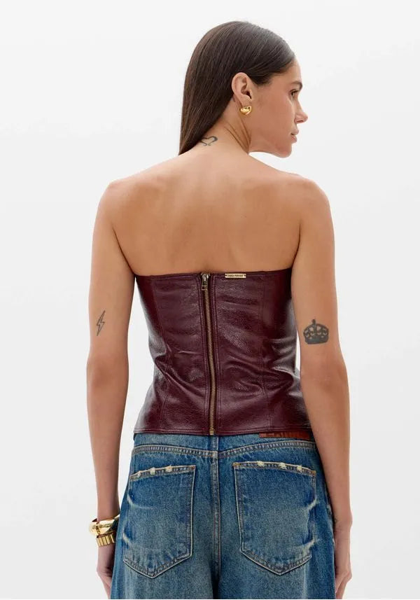 Top Corset com decote Reto Lança Perfume