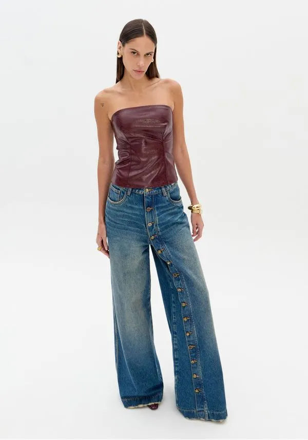Top Corset com decote Reto Lança Perfume