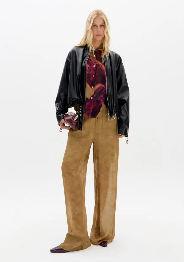 CALÇA WIDE LEG ESTAMPADA LANÇA PERFUME