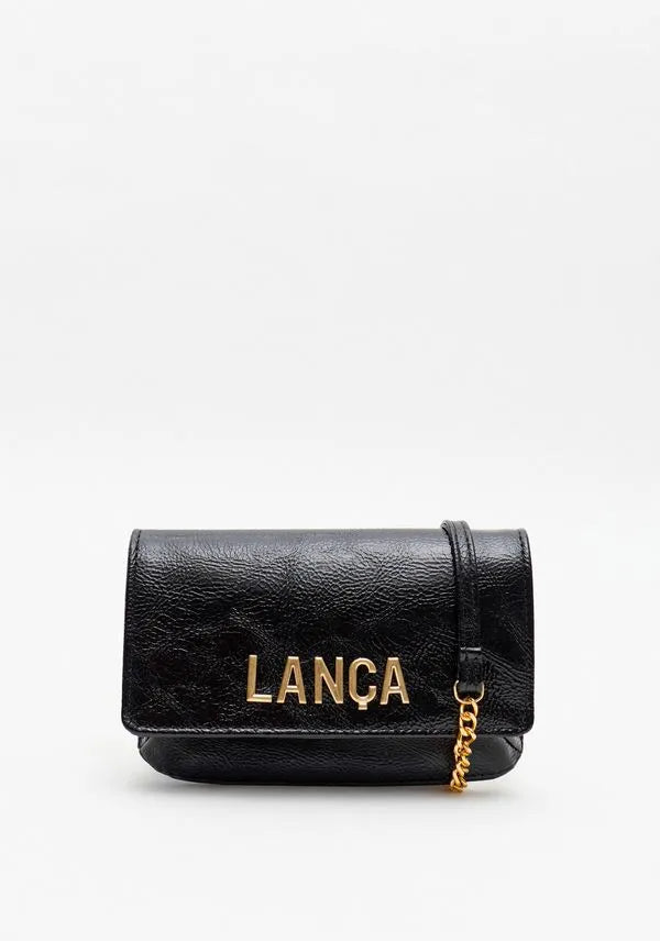 MALA CROSSBODY COM LETREIRO LANÇA PERFUME