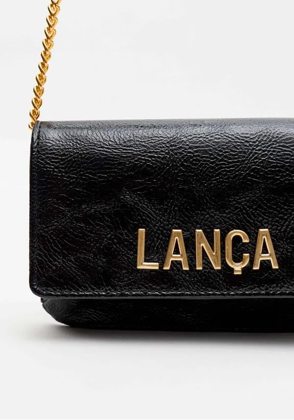 MALA CROSSBODY COM LETREIRO LANÇA PERFUME