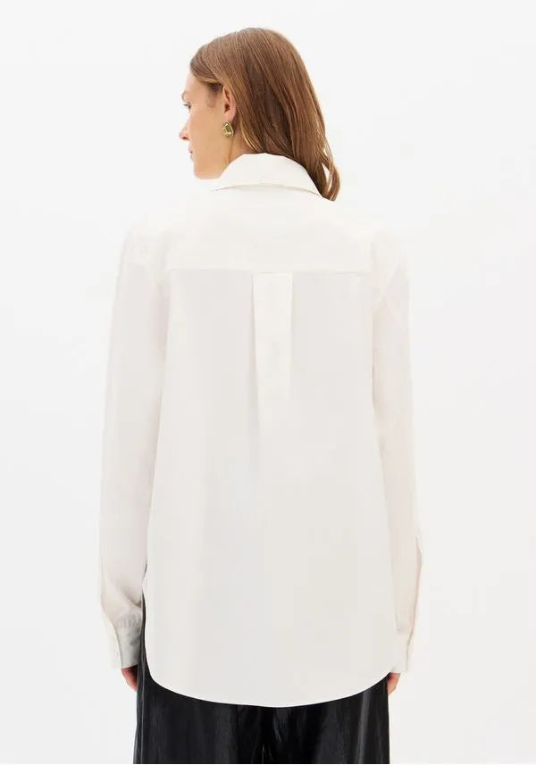 Camisa Oversized Alongada Em Algodão Egípicio Lança Perfume