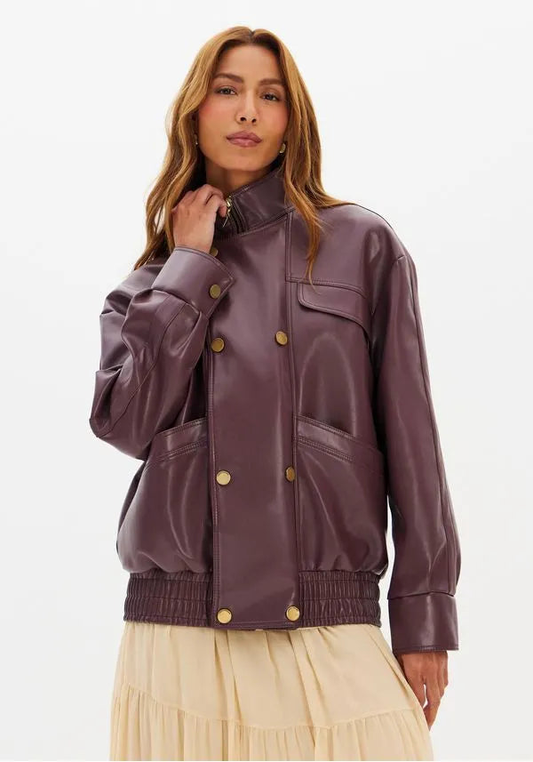 Jaqueta Oversized De Pu Lança Perfume