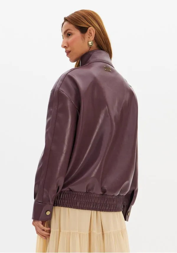 Jaqueta Oversized De Pu Lança Perfume