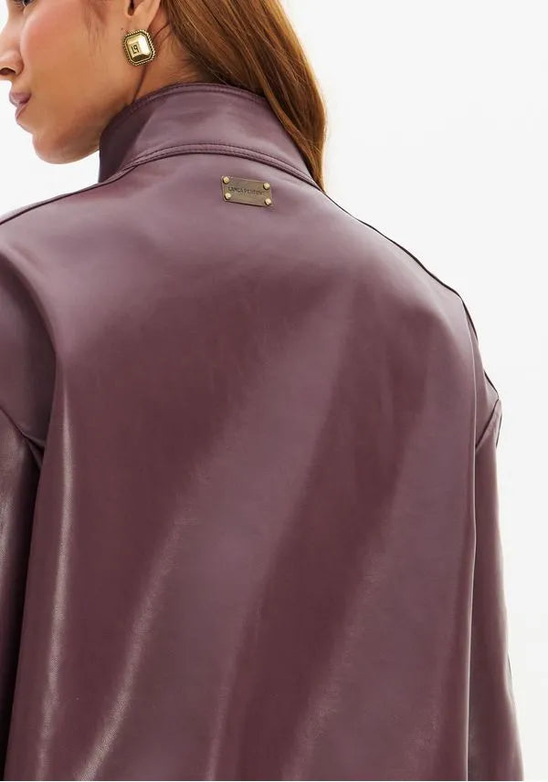 Jaqueta Oversized De Pu Lança Perfume