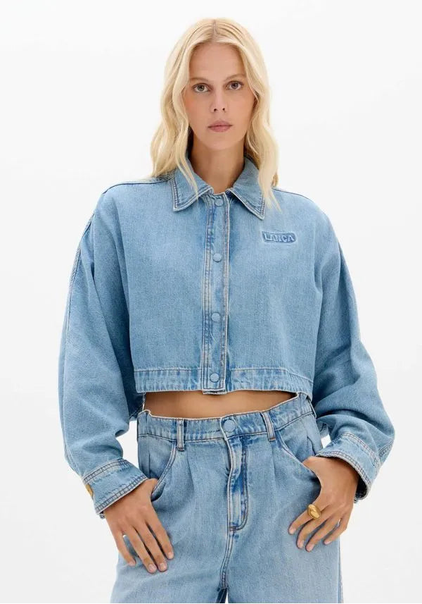 CAMISA JEANS CROPPED LANÇA PERFUME
