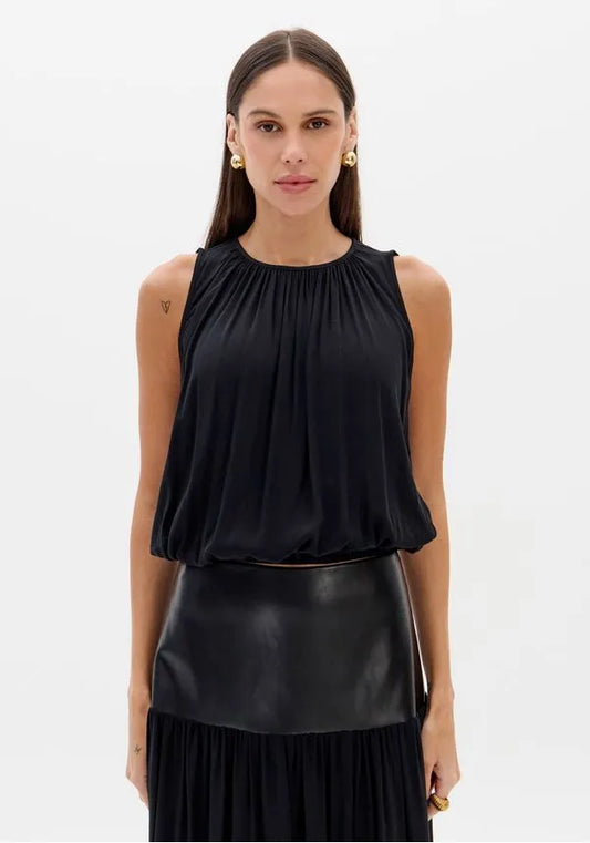 Blusa Franzida sem mangas Lança Perfume
