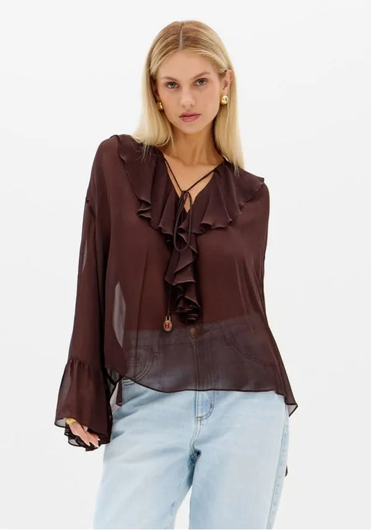 BLUSA COM MANGA LONGA LANÇA PERFUME