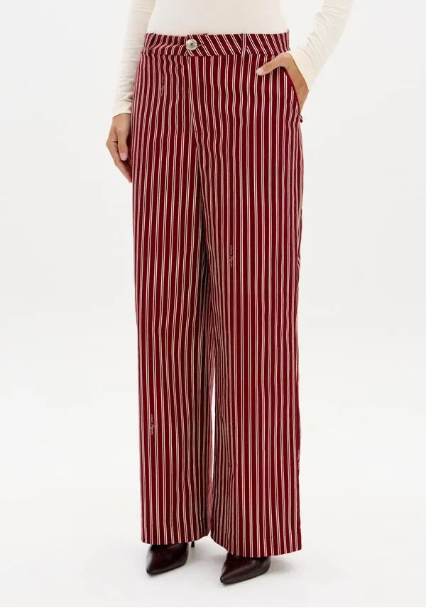 Calça Reta Estampada Alfaiataria Lança Perfume