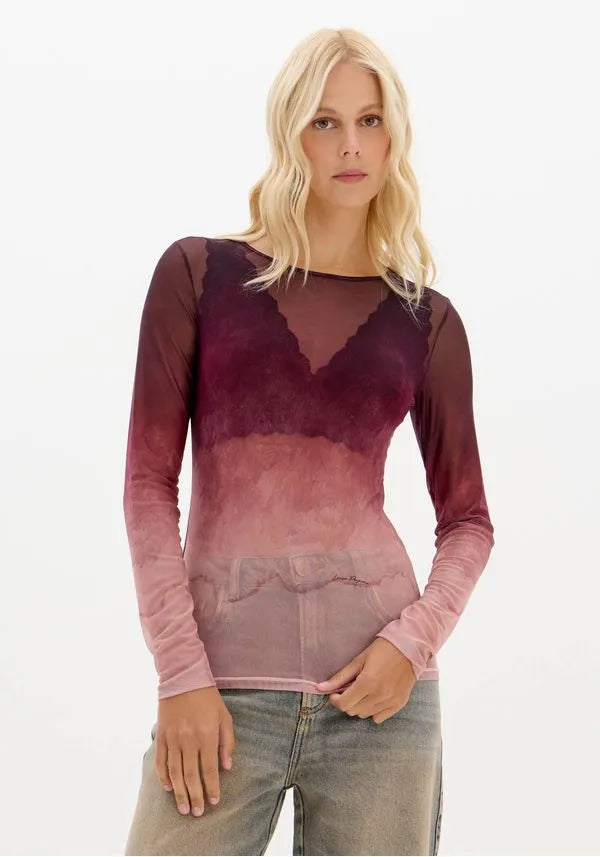 BLUSA TULE ESTAMPADA LANÇA PERFUME