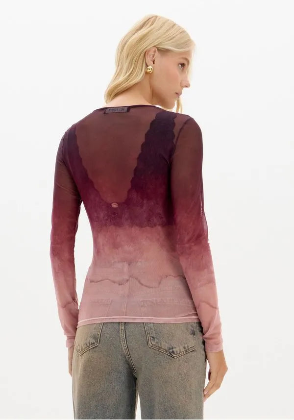 BLUSA TULE ESTAMPADA LANÇA PERFUME